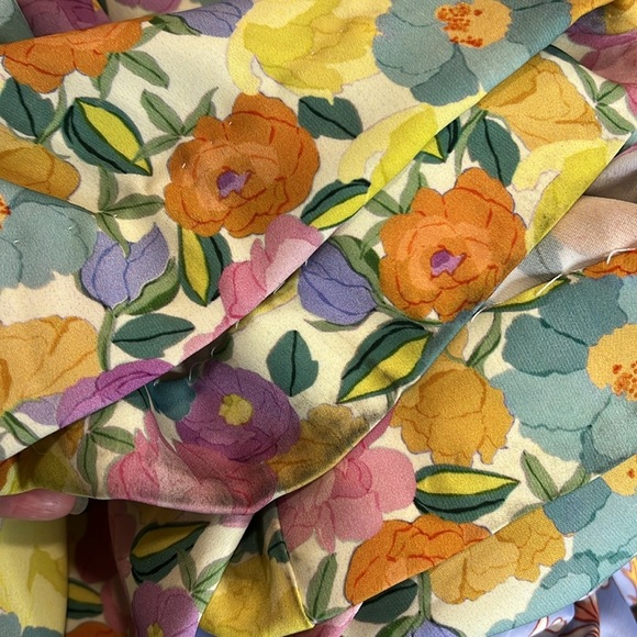 Zara Multicolor Floral Palazzo Pants Size XS - Picture 8 of 10